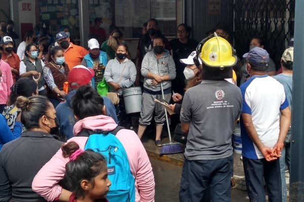 Ayuntamiento de Puebla trabaja en zonas afectadas por la lluvia