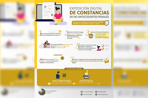 FGE implementa expedición digital de Constancia de No Antecedentes Penales