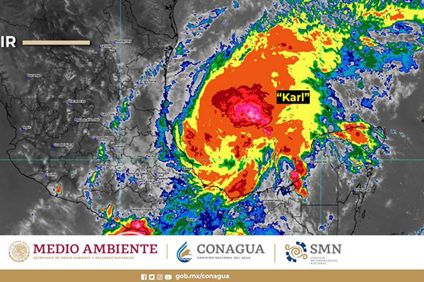 Tormenta tropical “Karl” provocará lluvias y posible caída de granizo en Puebla: SEGOB