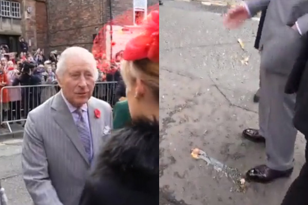 Sujeto lanza huevos al rey Carlos III durante un acto público en York