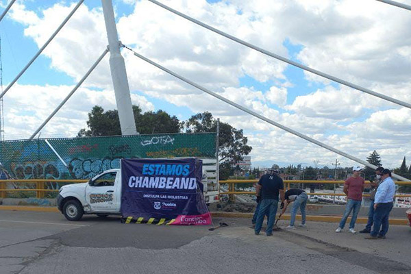 Puente Xonacatepec es rehabilitado por el Ayuntamiento de Puebla