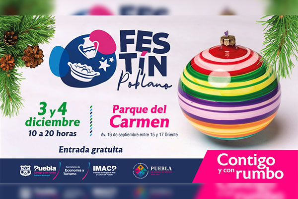 Anuncian segunda edición del Festín Poblano Navideño