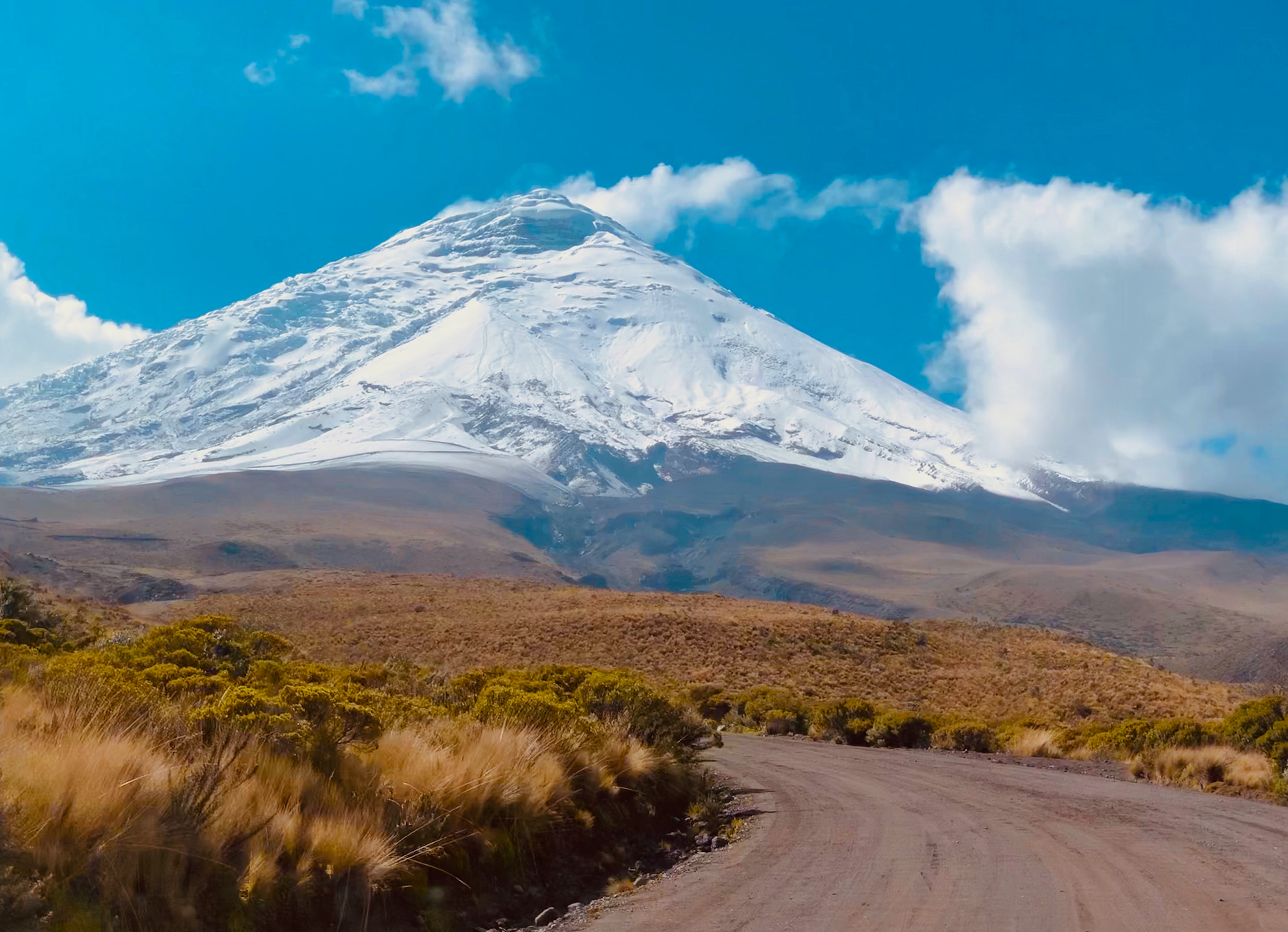 Volcán Cotopaxi de Ecuador emite gases y cenizas a 800 metros sobre el cráter