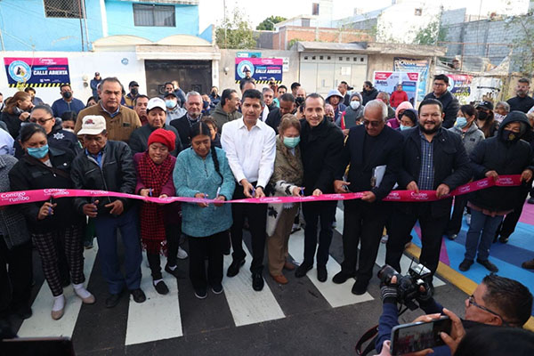Ayuntamiento de Puebla inaugura calle al sur de la ciudad tras su rehabilitación
