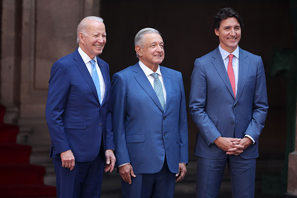 López Obrador recibe a Biden y Trudeau para X Cumbre de América del Norte