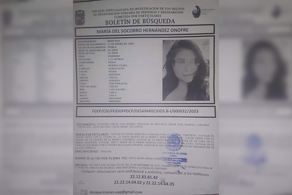 Mujer hallada en barranca sería María del Socorro Hernández, reportada como desaparecida