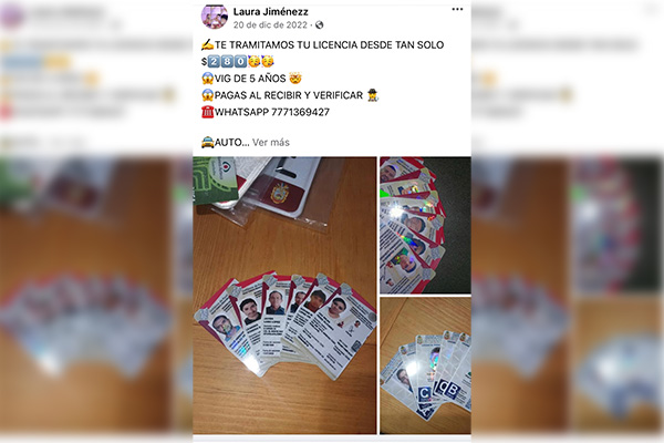 ¡Llévela, llévela! Licencias de conducir (chafas) a solo $280