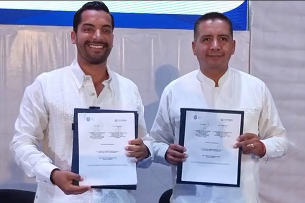 Firman hermanamiento municipios de Candelaria y San Andrés Cholula