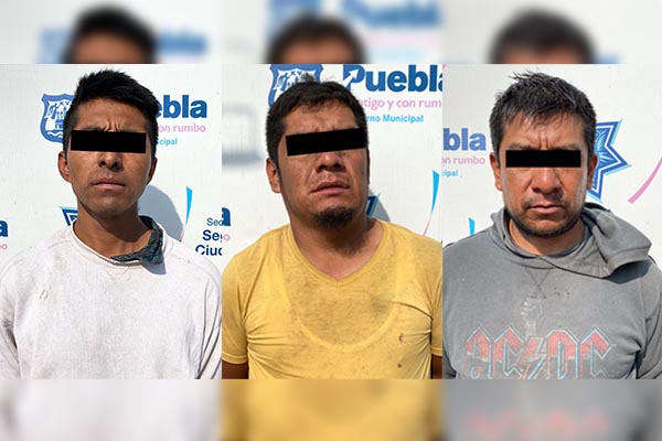 Caen tres integrantes de "los Malle" tras robar en obra en construcción