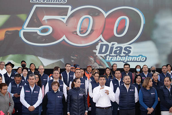 Presenta Eduardo Rivera informe tras 500 días de gobierno