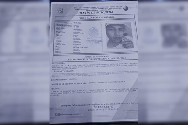 Identifican cadáver hallado atrás de La Cuchilla; era un joven desaparecido