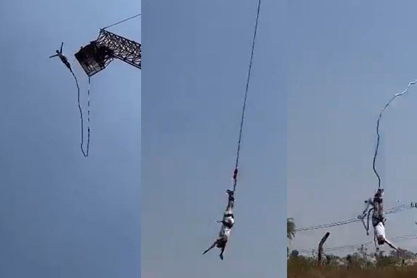 Turista sobrevive milagrosamente tras caer durante un salto en bungee
