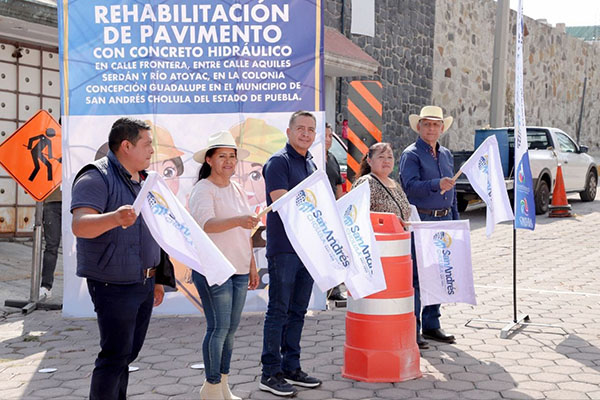 Inicia San Andrés Cholula rehabilitación de calle Frontera en Concepción Guadalupe
