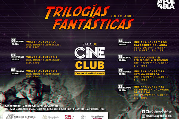 Proyectará Cultura sagas “Volver al futuro” e “Indiana Jones”