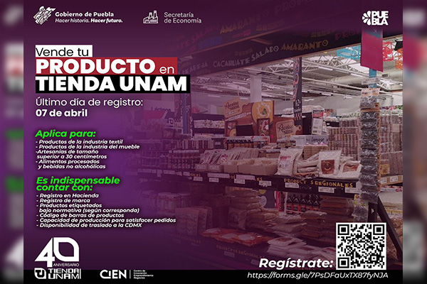 Impulsa gobierno estatal comercialización de productos poblanos en Tienda UNAM