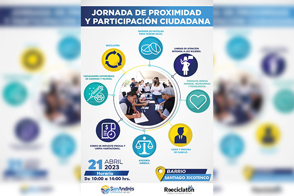 Llega Jornada de Proximidad y Participación Ciudadana al Barrio de Santiago Xicotenco