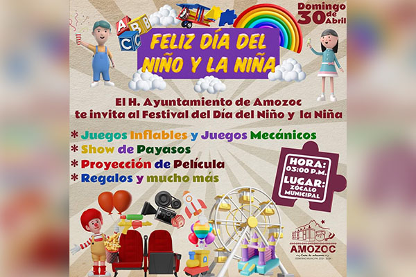 Amozoc celebrará en grande el Día del Niño y la Niña