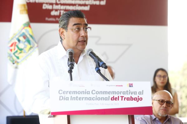 Comprometido Gobierno de Puebla en garantizar derechos laborales: Sergio Salomón
