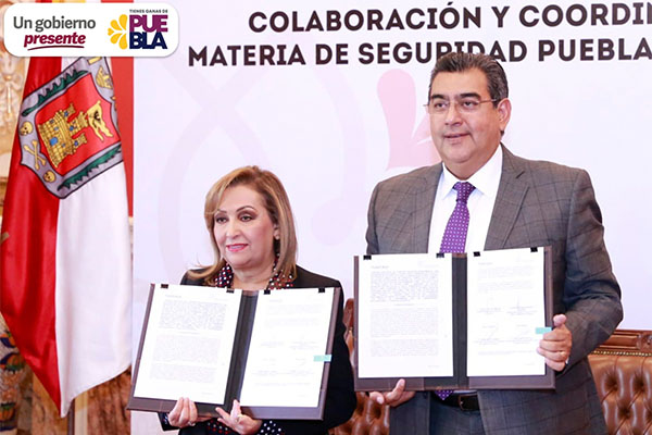 Firman gobernadores de Puebla y Tlaxcala convenio en materia de seguridad