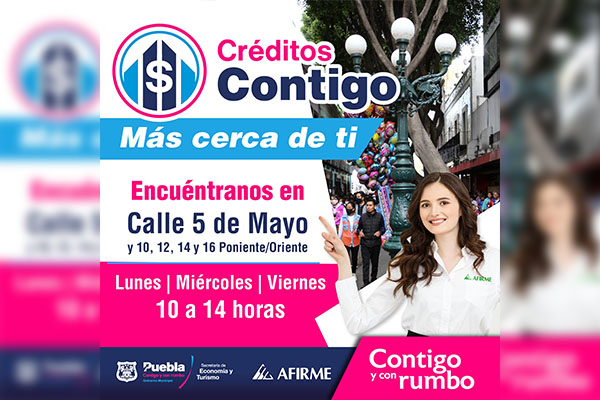 Jornada de asesorías de “Créditos Contigo” se llevará a cabo en el centro histórico