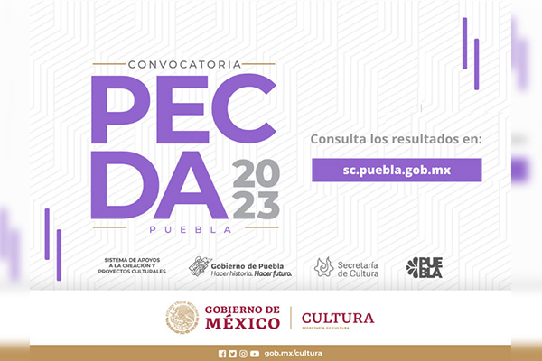 Publica gobierno estatal resultados de convocatoria PECDA 2023