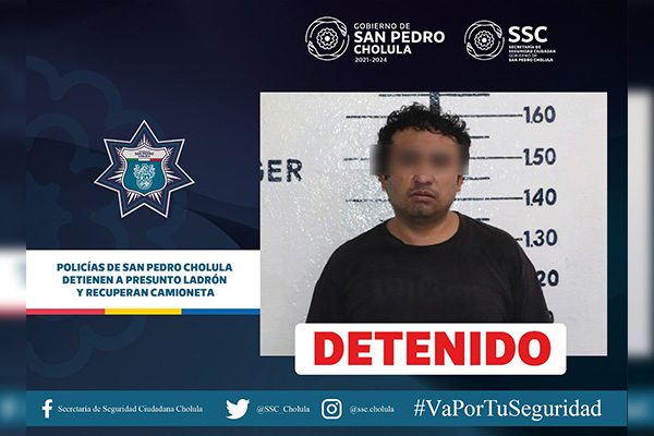 Atrapan a ladrón que se llevaba una camioneta