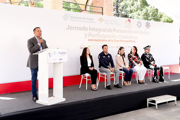 Preside San Andrés Cholula Jornada Integral de Prevención del Delito y Participación Ciudadana
