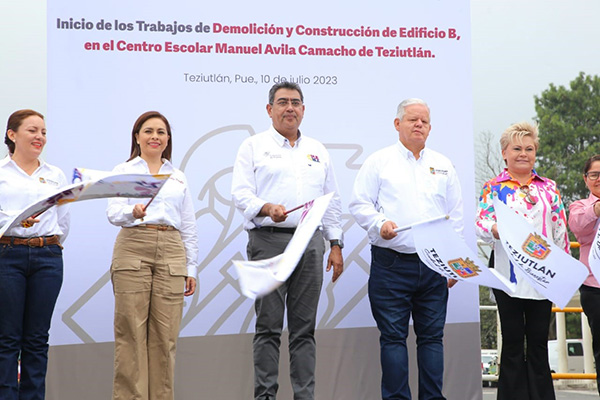 Garantiza gobierno de Sergio Salomón espacios educativos dignos en Teziutlán