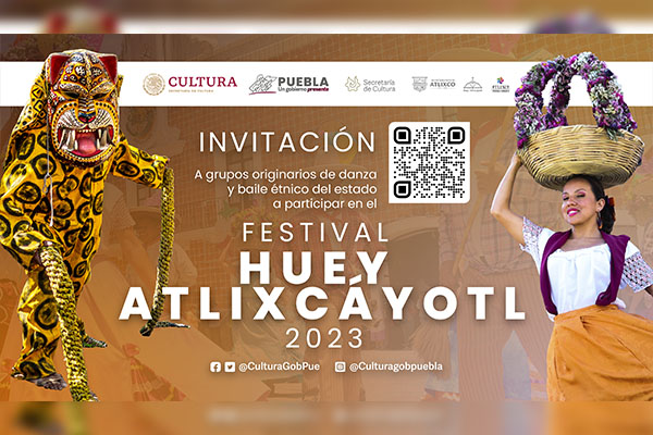 Invita Cultura a grupos dancísticos a participar en el Huey Atlixcáyotl 2023