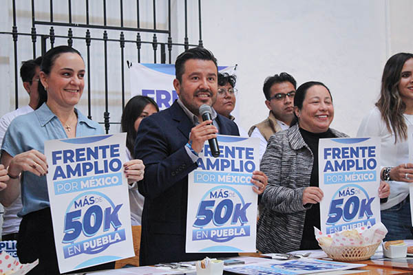 En Puebla capital, Frente Amplio por México suma más de 50,000 firmas