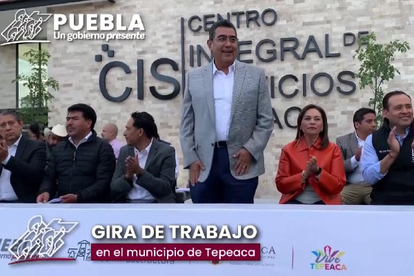 Inaugura Sergio Salomón CIS de Tepeaca y toma protesta a Clúster de Mármol y Ónix