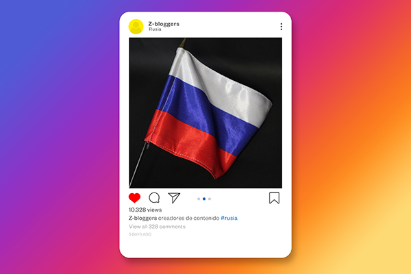 Influencers de guerra en Rusia monetizan sus contenidos como corresponsales