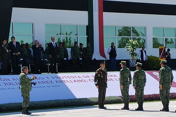 Toma protesta Julio Álvarez Arellano como nuevo comandante de la VI Región Militar