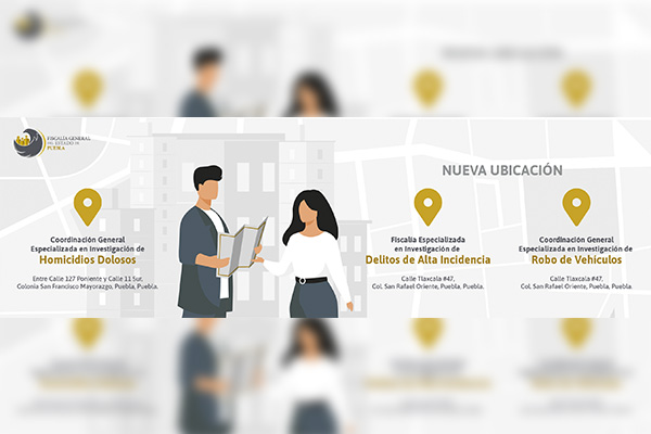 FGE informa la ubicación de áreas especializadas ante reorganización