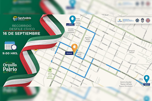 Listo en San Andrés Cholula operativo de seguridad “Fiestas Patrias 2023”