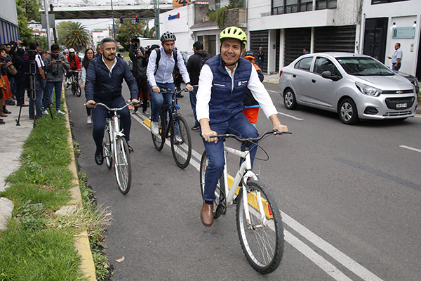Con nueva infraestructura vial, llama Eduardo Rivera a respetar a los ciclistas