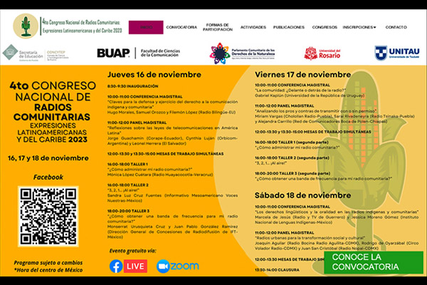 Cuarto Congreso Nacional de Radios Comunitarias: Expresiones Latinoamericanas y del Caribe 2023