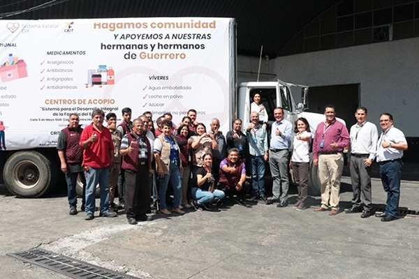 Dirige Gaby Bonilla preparación de primer convoy con 60 toneladas de ayuda a Guerrero