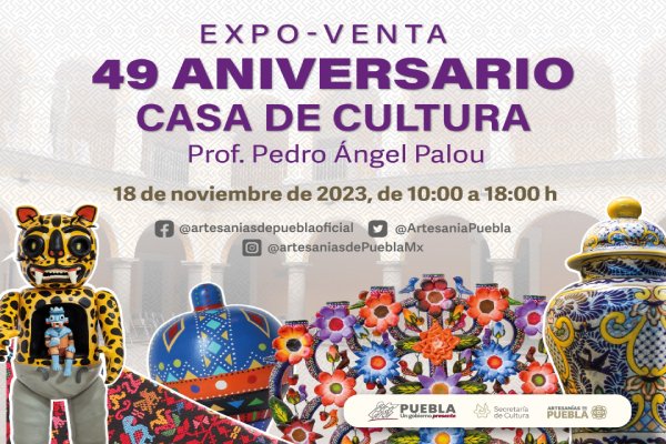 Lleva a cabo gobierno estatal Expoventa Artesanal por aniversario de Casa de la Cultura