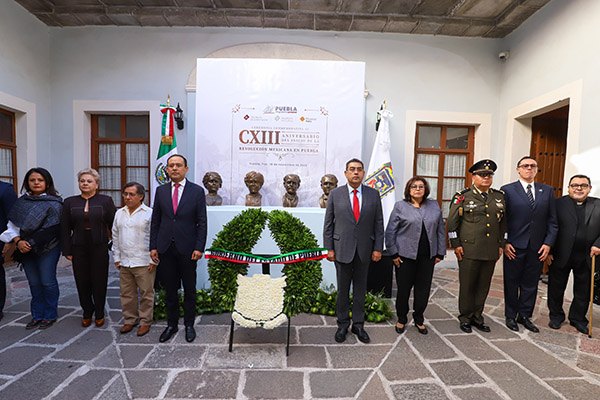 Preside Sergio Salomón ceremonia por inicio de la Revolución Mexicana en Puebla