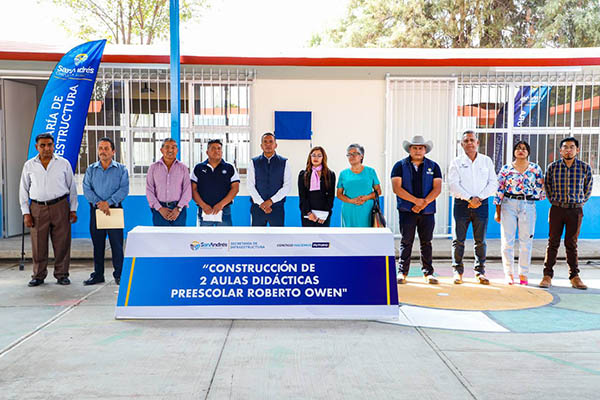 Inaugura Mundo Tlatehui dos aulas didácticas en el preescolar Roberto Owen