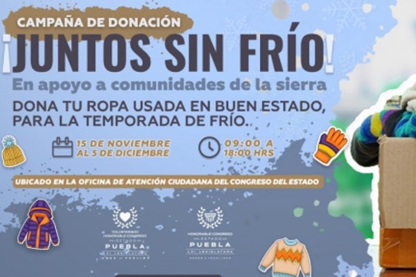 Invita Voluntariado del Congreso a donar prendas de abrigo para la temporada de frío