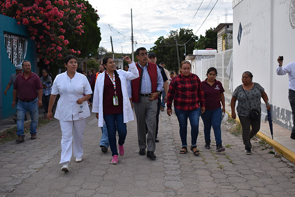 Con recorrido de supervisión tras sismo, Sergio Salomón confirma saldo blanco en el estado