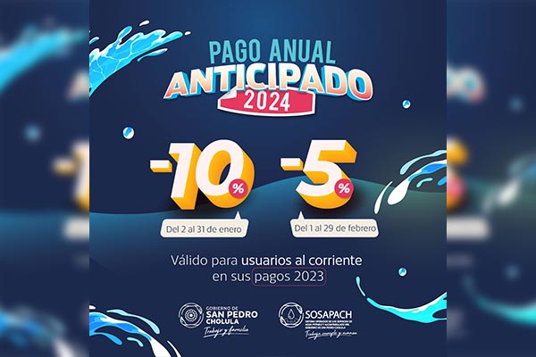 SOSAPACH anuncia descuentos por Pago anual Anticipado para 2024
