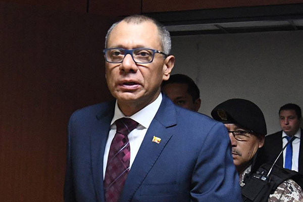 Jorge Glas, exvicepresidente de Ecuador, solicita asilo en México