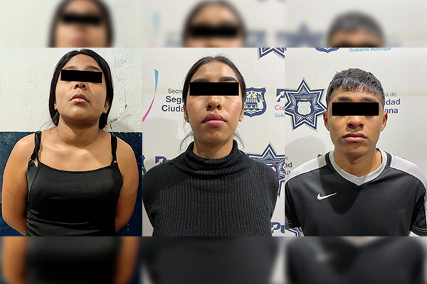 Dos mujeres y un hombre detenidos por robo en transporte público