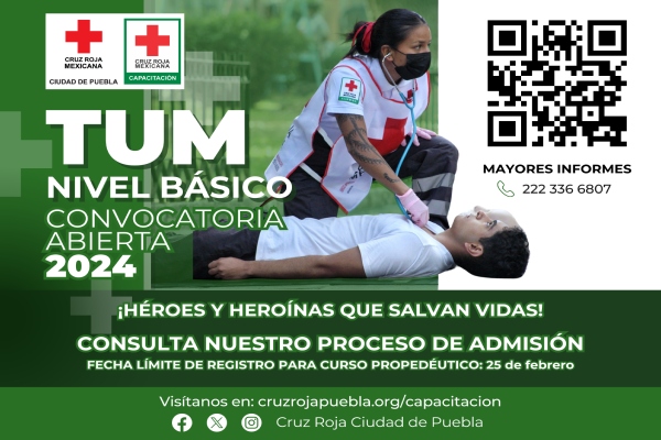 ¡Convocatoria abierta! Capacítate como Técnico en Urgencias Médicas en Cruz Roja Mexicana
