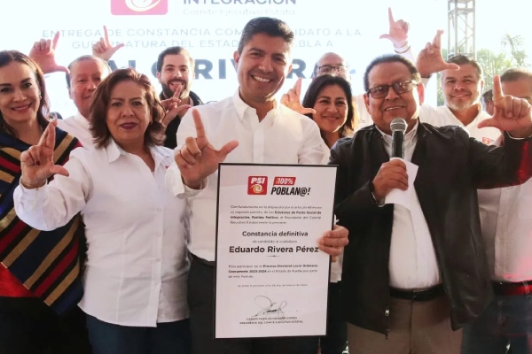 Lalo Rivera, candidato oficial de PSI a la gubernatura de Puebla
