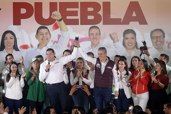 Alejandro Armenta y Pepe Chedraui inician campaña desde el corazón de Puebla