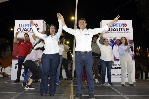 Lupita Cuautle será presidenta de San Andrés Cholula, auguró Lalo Rivera